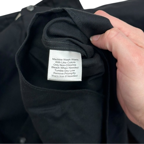 Pronto Uomo Men’s Wearhouse Black Button Up Non-Iron Dress Shirt 16 34/34 - Picture 3 of 4